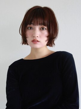 エヌ トーキョー(enu TOKYO) ミニボブ　レイヤーボブ　マロンブラウン