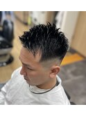 アップバンクスキンフェードスタイル