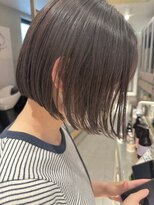 ヘアサロンガリカアオヤマ(hair salon Gallica aoyama)&nbsp;【坂本拓麻】大人かわいいぷつっとボブ/色素薄めカラー