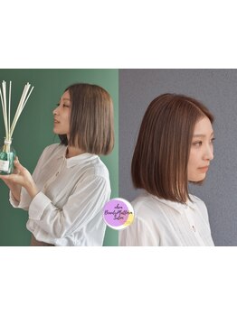 縮毛矯正・クセ、広がり、パサつきが気になる方に◎酸性ストレートでダメージレスで自然な仕上がりに◎