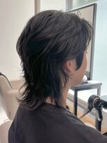 コルソ ケーツー 梅田 茶屋町(corso k-two) メンズスタイル*メンズカット*センターパートウルフ*黒髪