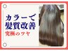 【究極のツヤ】髪質改善カラー（白髪染め可）+髪のヘアエステ￥44000→41800