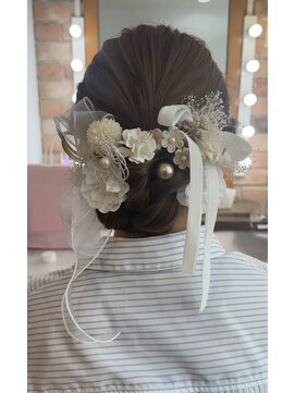 成人式・前撮りに！キレイめシニヨン