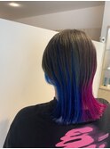 デザインカラー,ツートンカラー,ウルフカット【草加】