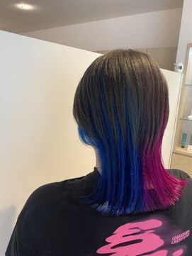 ルルバイアズール 草加店(LULU by azule) デザインカラー,ツートンカラー,ウルフカット【草加】