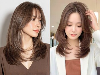 ダブル(W)の写真/どんなレングスでも対応可能◎顔まわりのシルエットでお顔の見え方が変わります！小顔見え効果もあり人気♪