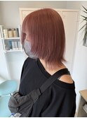 ピンクベージュ ブリーチカラー ハイトーンカラー 髪質改善