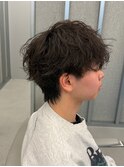 ラウンドマッシュ/シャドウパーマ