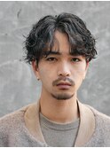 センターパートシャドウパーマスパイラルパーマルーズパーマ