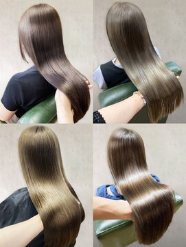 アース 明石店(EARTH) ブリーチなしカラー◎韓国風くびれ髪質改善カラーロングヘア艶髪