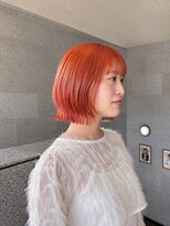 ヘアメイク アージュ 大野城 下大利店(HAIR MAKE age)&nbsp;外はねボブ×オレンジカラー