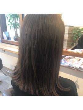 ルダ(LUDA) ☆外ハネミディアムスモークマット☆(サイド)