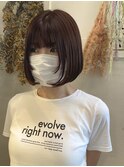 red brown × bob♪/抜け感/顔まわりカット/顔まわりレイヤー