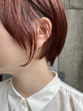 サクラ オモテサンドウ(SAKURA) 似合わせショートカット　コーラルピンク　/表参道/