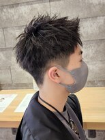 ニアウ 伊勢崎連取店(Niau)&nbsp;刈り上げジェットモヒカンショートメンズソフトツイストパーマ