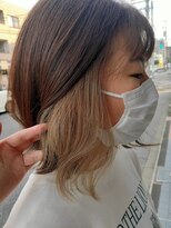 ヘアーサロンウル(hair salon ulu) (五十嵐）イヤリングカラー　ミルクティーベージュ