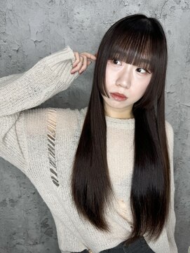 ルーツアイリー 心斎橋(ROOTS IRIE) 10代20代30代/大人可愛い/黒髪ストレート/姫カット/エクステ