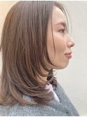 エアリーロング美髪ラベンダーピンクくびれミデイアムレイヤー