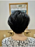 大人女子ショートカット/レイヤーカット/デジタルパーマ