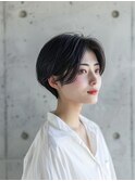 襟足スッキリ！ハンサムショートセンターパート