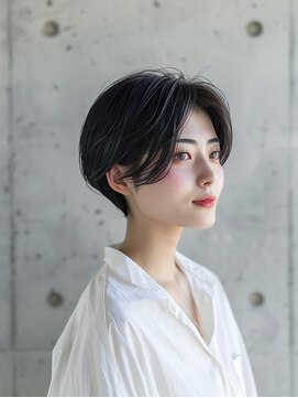 クラン 六甲道(Chlan) 襟足スッキリ！ハンサムショートセンターパート