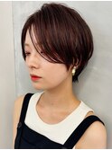 ショートヘア　オレンジブラウン
