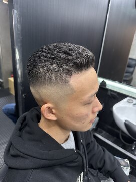ダムディートウキョウヘアーラウンジ 上野店(DAMDEE TOKYO hair lounge) オールバックパンチパーマ