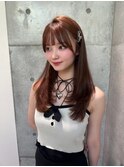 髪質改善グレージュカラー似合わせカットフェミニンロング