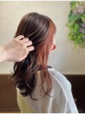 【玉木】インナーカラーオレンジ×ブラウン