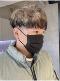 メンズツートーンカラー調布ハイトーンエンドカラーホワイト