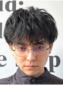 メンズマッシュパーマニュアンスパーマスパイラルパーマ刈り上げ