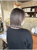 lavender greige × bob cut