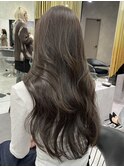 グレージュ ブリーチなし レイヤーカット