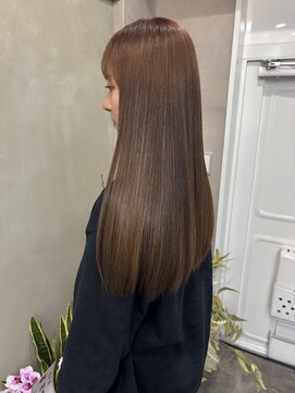 ファビ 渋谷(Fab) くびれヘア/暗めカラー/アプリコットオレンジ/縮毛矯正