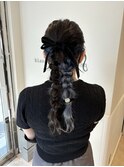 あみ下ろしアップスタイル