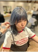 【個性派】ブルーグレーカラーで魅せるモードスタイル