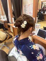 ヒラトヤ 肴町店 ヘアアレンジ*お出かけヘア浴衣ヘアセットモテまとめ髪20代30代