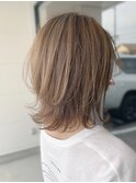 夏カラー髪質改善カラー大人アッシュベージュ