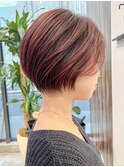 【30代/40代/50代】ショートボブ/暖色カラー/大人かわいい