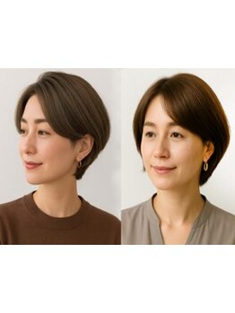 銀座で白髪染めなら【terrace】明るいグレイカラー,白髪ぼかし,オイルカラーイノアなどの白髪染めに対応◎