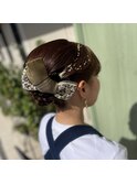ふわふわシニヨンヘア/お祭りセット/ヘアセット