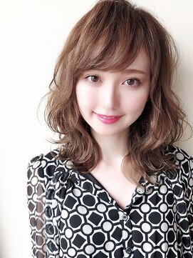 アグ ヘアー ルシアン 大宮店(Agu hair russian) 大人かわいいひし形ミディアム ゆるふわ