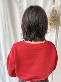 【ダークグレー×レイヤーボブ】