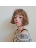 カジュアルボブ/ハイトーンカラー/ボブパーマ