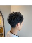 アップバングメンズショート