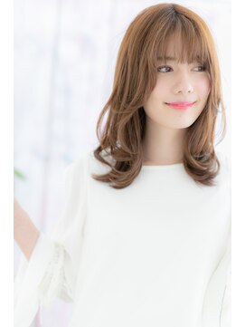 ヘアアンドビューティー ミック(Hair & Beauty miq) ニュアンス感あるくせ毛風カール暖色系カラー色っぽセミディa