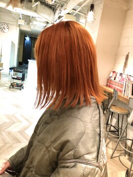 エル(EL by green) 『Shoya』orange×切りっぱなしボブ