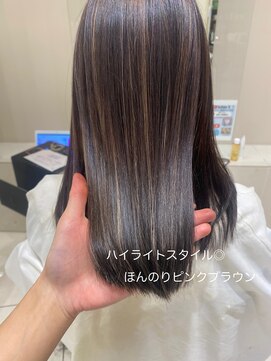 アヴァンス 深井店(AVANCE.) ピンクブラウン×ハイライト×艶髪