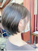 40代白髪ぼかしハイライトショート【Ruufus恵比寿渋谷】202201