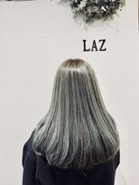 ラズ(Laz hair) ブリーチハイライトonアクアブルー